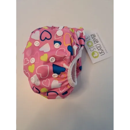 Costume Contenitivo Rosa Cuoricini 6/9 M