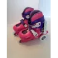 Pattini Roller Rosa e Viola 2 Ruote Dietro N 26/28 Trasformabili In Linea