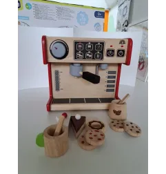 Macchina Caffè In Legno Con Accessori