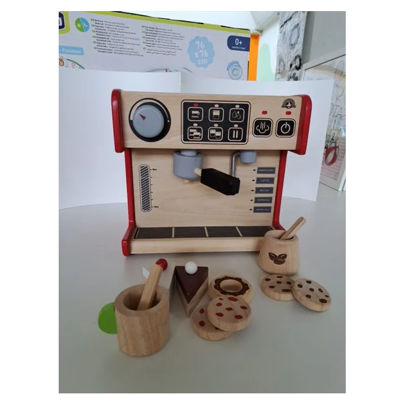 Macchina Caffè In Legno Con Accessori