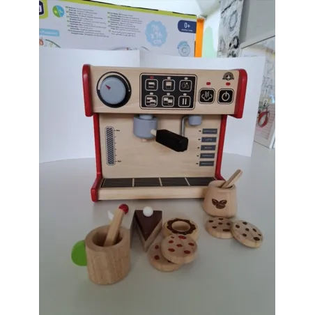 Macchina Caffè In Legno Con Accessori