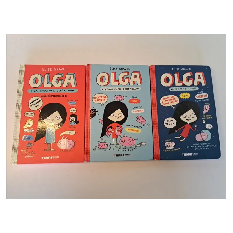 Collana Libro Terre Di Mezzo: Olga e La Creatura Senza Nome, Va In Orbita e Cuccioli  3 PZ