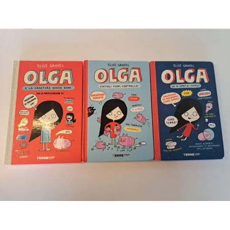 Collana Libro Terre Di Mezzo: Olga e La Creatura Senza Nome, Va In Orbita e Cuccioli  3 PZ