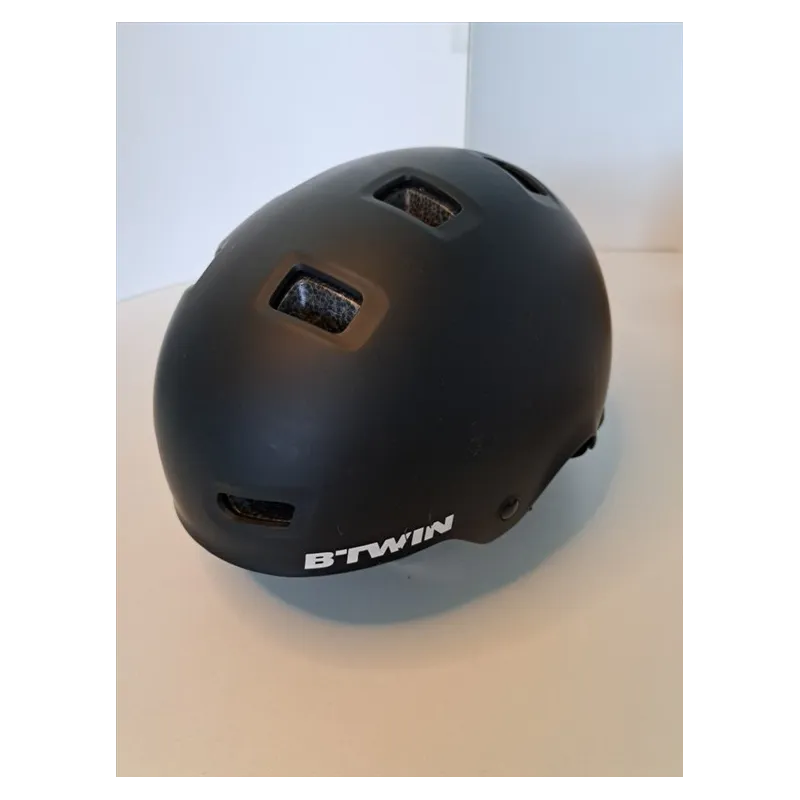 Casco Nero Btwin 52-55 Cm