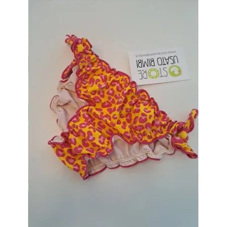 Costume Mutandina Ovs Leopardato Rosa E Giallo 7-8 A