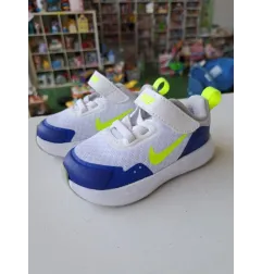 Scarpe Nike Bianche Baffo Giallo Fluo N 19.5