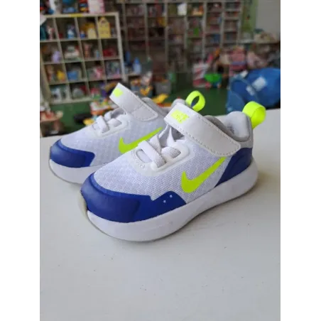 Scarpe Nike Bianche Baffo Giallo Fluo N 19.5
