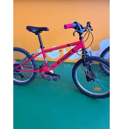 Bicicletta 20" Btwin Rossa E Nera Con Cambio