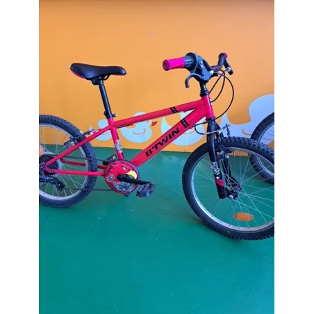 Bicicletta 20" Btwin Rossa E Nera Con Cambio