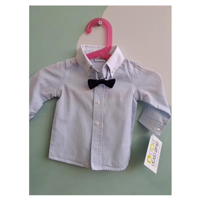 Camicia Azzurra Con Papillon 3 M