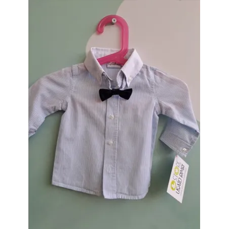 Camicia Azzurra Con Papillon 3 M