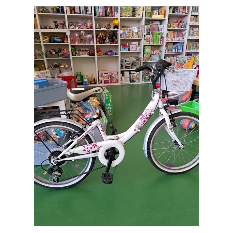 Bicicletta Bianca Con Cestino Esperia 20"