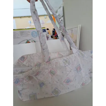 Borsa Per Ospedale / Viaggio / Neonato O Mamma Bianca Con Orsetti