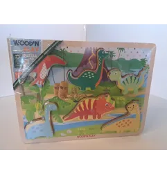 Puzzle In Legno Incastri Dinosauri Nuovo