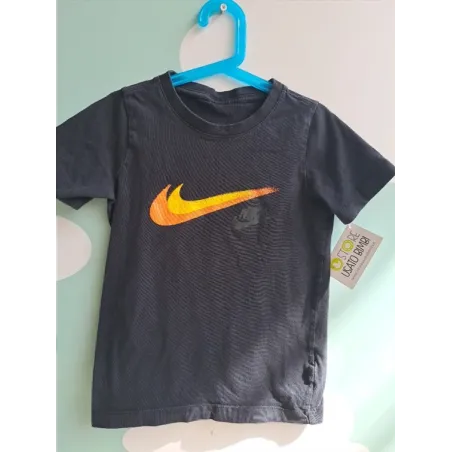 T Shirt Nike Nera Baffo Arancione 6/7 A