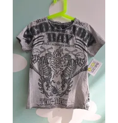 T Shirt Grigia Teschi 7/8 A