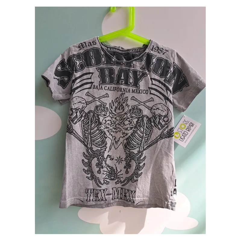 T Shirt Grigia Teschi 7/8 A