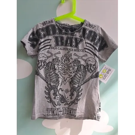 T Shirt Grigia Teschi 7/8 A