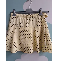 Gonna Pantaloncino Gialla A Pois Zara 11-12 A