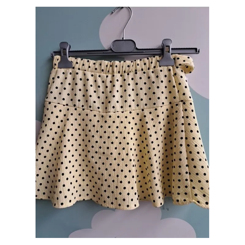 Gonna Pantaloncino Gialla A Pois Zara 11-12 A