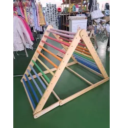 Triangolo Di Pikler In Legno Colorato Maxi Fatto a Mano