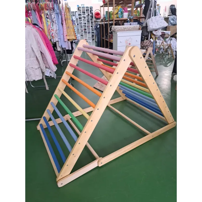 Triangolo Di Pikler In Legno Colorato Maxi Fatto a Mano