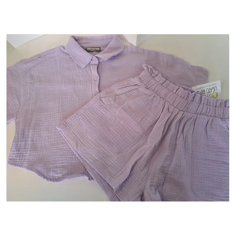 Completo Lilla Camicetta Pantaloncini 9 A