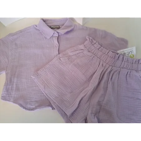 Completo Lilla Camicetta Pantaloncini 9 A