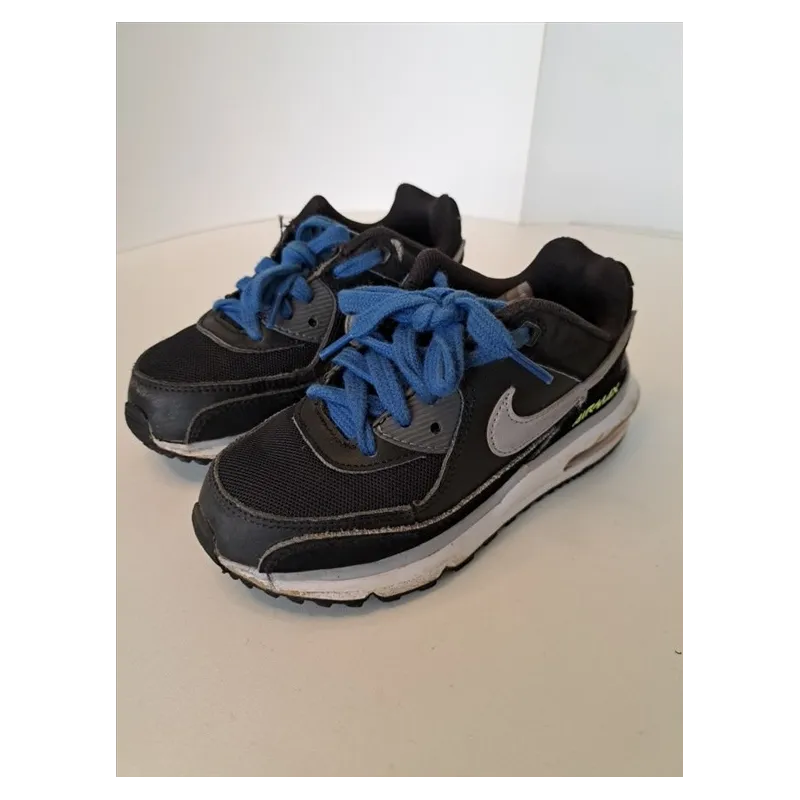 Scarpe Nike Airmax Nere Con Lacci Blu N.28