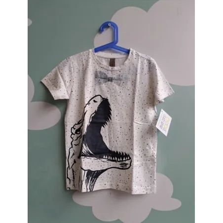 T Shirt Dinosauro Con Papillon 100% Cotone 7 A 128 Cm