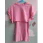 Canotta Rosa Con T Shirt Crop Rosa Zara 9/10 A