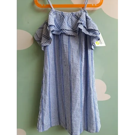 Vestito Righe Bianco Azzurro OVS 8/9 A