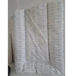 Fasciatoio Bianco Triangolini Azzurri e Grigio 71X50