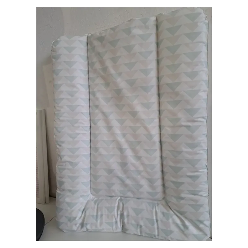 Fasciatoio Bianco Triangolini Azzurri e Grigio 71X50