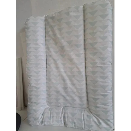 Fasciatoio Bianco Triangolini Azzurri e Grigio 71X50