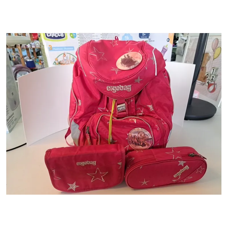 Zaino Ergobag Rosa Castello Con Astucci In Regalo