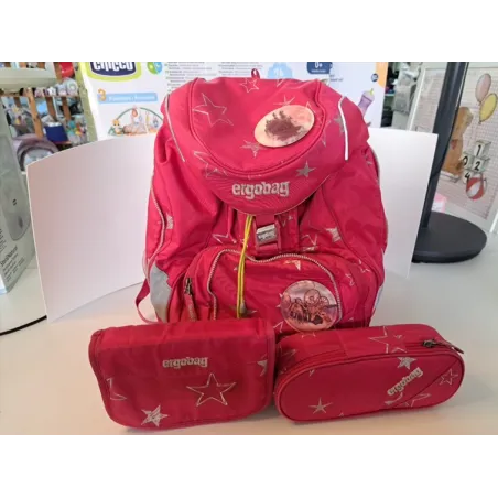 Zaino Ergobag Rosa Castello Con Astucci In Regalo