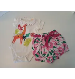 Completo Body + Pantaloncini Du Pareil Au Meme Fior 3 M