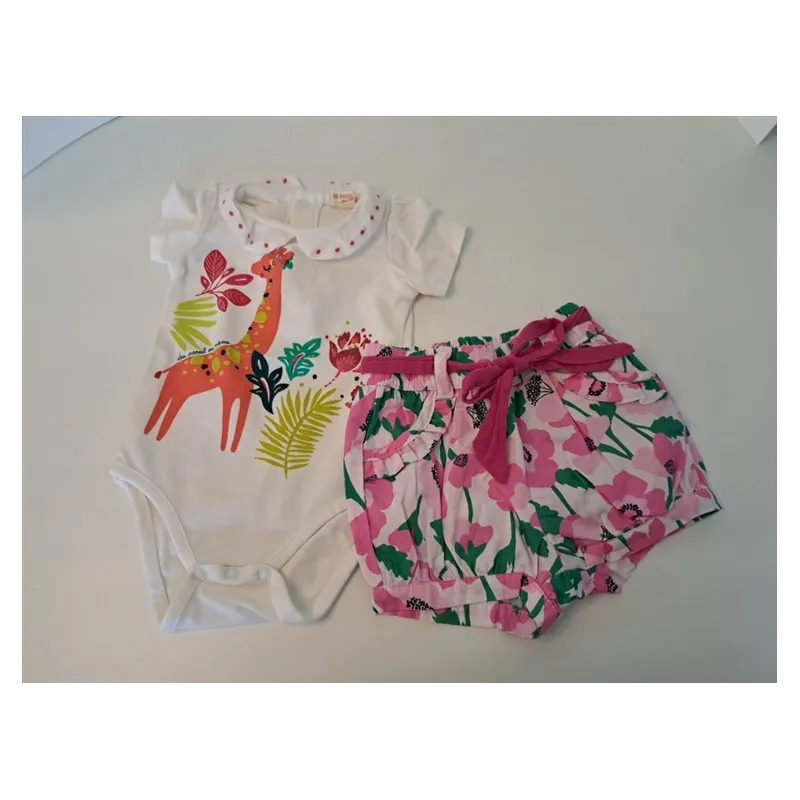 Completo Body + Pantaloncini Du Pareil Au Meme Fior 3 M