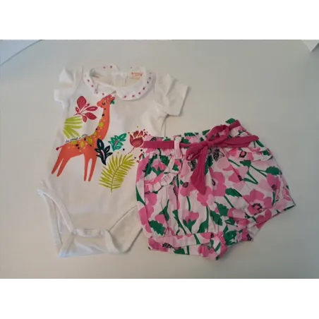 Completo Body + Pantaloncini Du Pareil Au Meme Fior 3 M