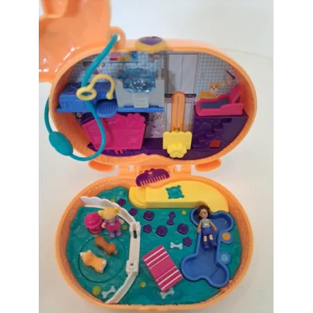 Polly Pocket Cofanetto Coccole Amici a 4 Zampe, con 2 Micro Bambole e Cagnolini