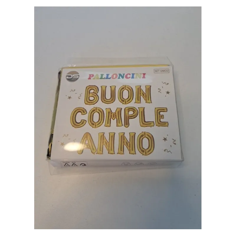Palloncini Scritta Oro Buon Compleanno