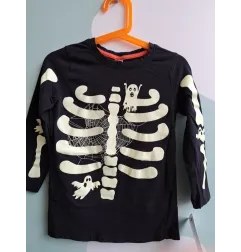 Maglia Maniche Lunghe Scheletro Si Illumina Al Buio 4 A