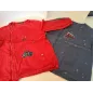 Grembiule Con Zip Laterale Per Arte / Pittura / Asilo Blu e Rosso 2 Pezzi