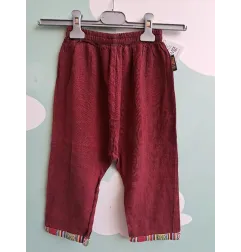 Pantaloni Stile Etnico Eleganti Bordeaux 6 A