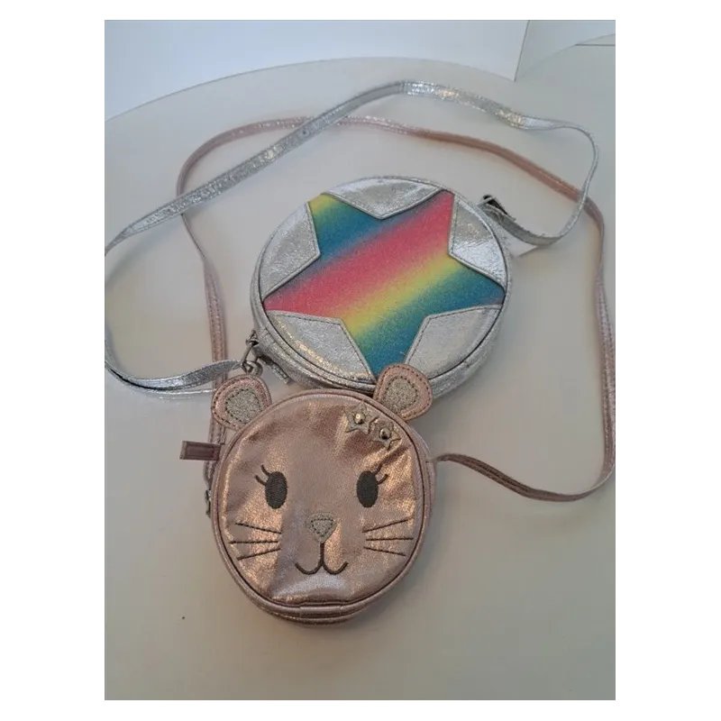Kit Borsaa Tracolla Argento Stella e Borsetta Tracolla Gattino