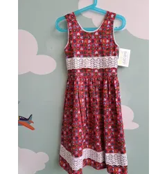 Vestito Rosso Cuoricini 6/8 A