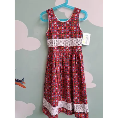 Vestito Rosso Cuoricini 6/8 A