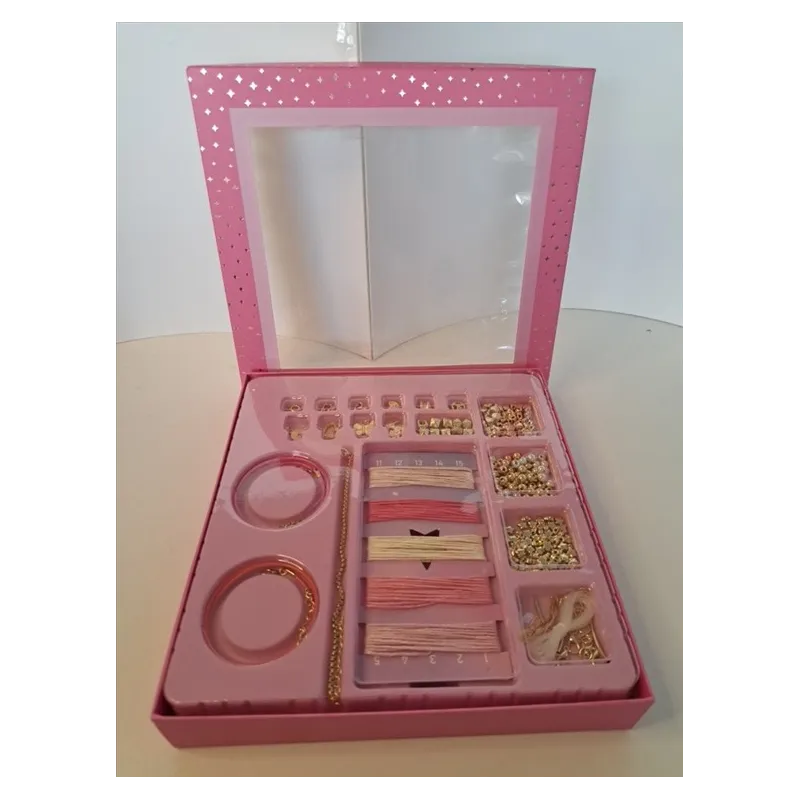 Kit Crea Braccialetti E Collane Con Perline E Fili (scatola Rosa)