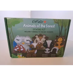Gioco Set Cucito Bambini Educativo Animali Del Bosco In Feltro